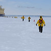 sharon osberg (SharonO) > During the times when the helicopters couldn't fly, we went on ice walks out to another distant tabular iceberg.